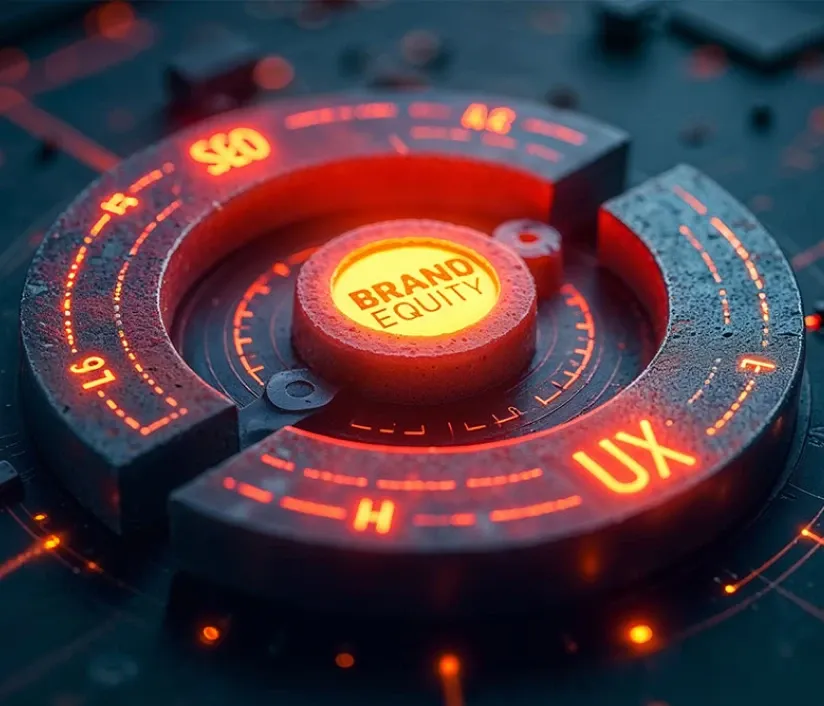 A hand pointing to a search bar, symbolizing Trinergy’s expertise in enhancing online business visibility through SEO strategies.