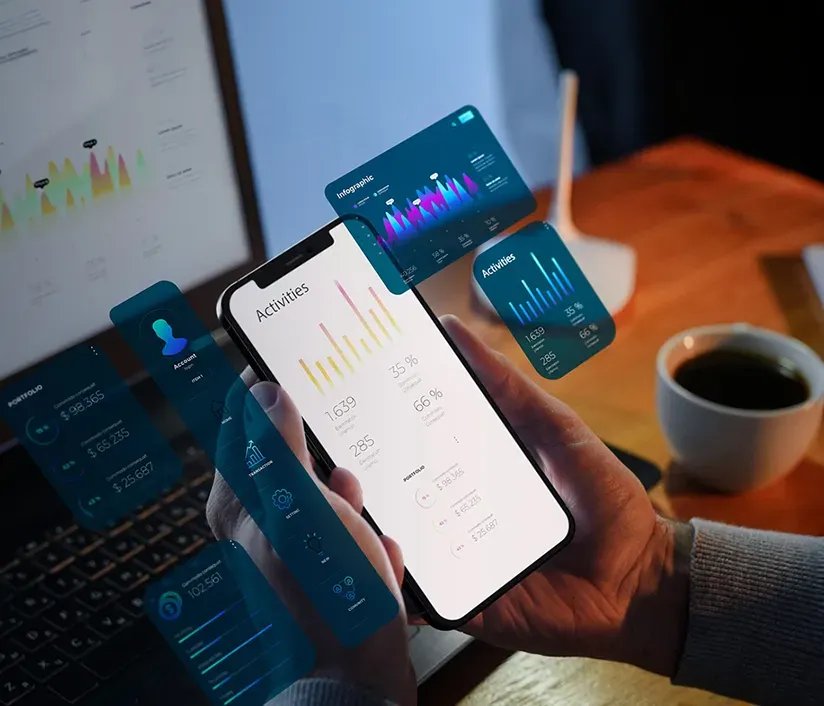 Overview of mobile app performance monitoring showing key metrics, tracking tools, analytics, and security features to optimise app speed, stability, and user experience.