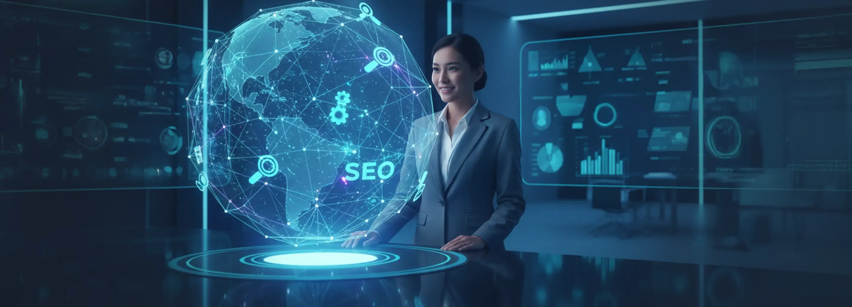 A hand pointing to a search bar, symbolizing Trinergy’s expertise in enhancing online business visibility through SEO strategies.