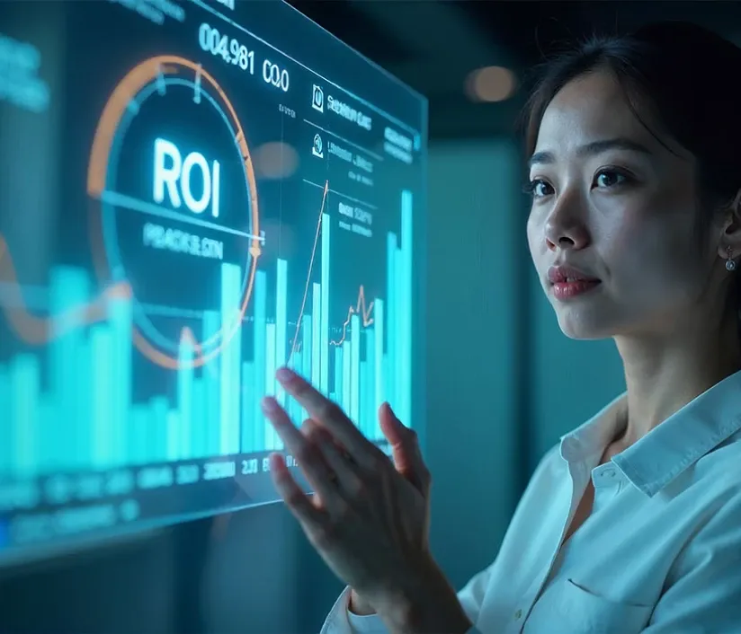 A hand pointing to a search bar, symbolizing Trinergy’s expertise in enhancing online business visibility through SEO strategies.