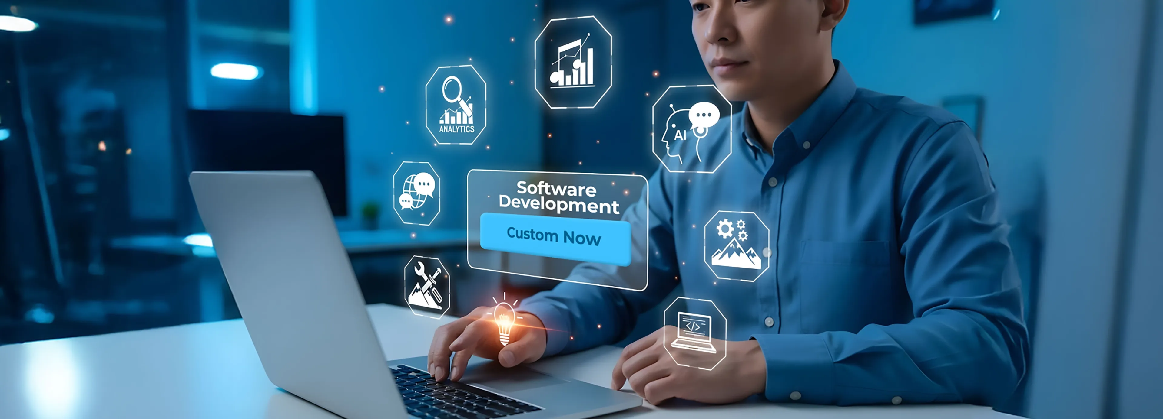 A hand pointing to a search bar, symbolizing Trinergy’s expertise in enhancing online business visibility through SEO strategies.