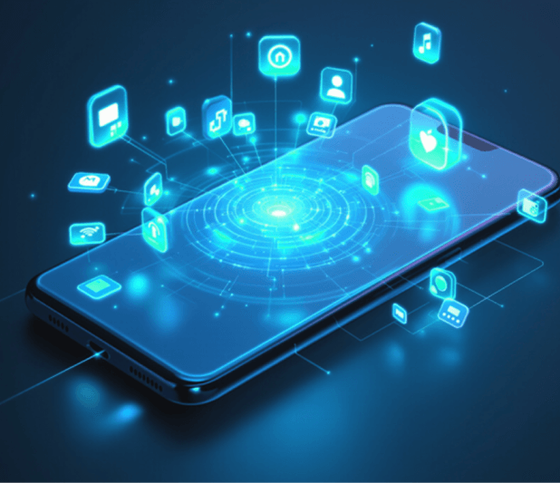 A hand pointing to a search bar, symbolizing Trinergy’s expertise in enhancing online business visibility through SEO strategies.