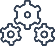 Process optimization icon representing Trinergy's expertise in streamlining workflows and improving efficiency.